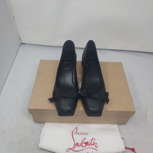 Christian Louboutin Black Mamaflirt Leather Ballerina Pump - Picture 6 of 11